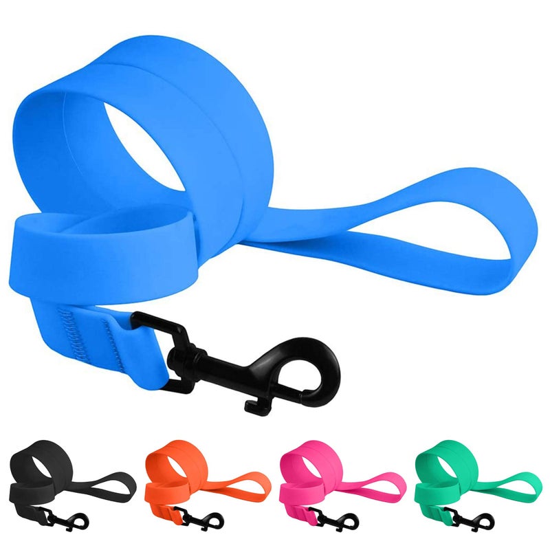 CollarDirect Waterproof Dog Leash Small Medium Large Durable Pet Leashes for Walking Training Running Pink Black Blue Orange Green (L, Blue) - Image 1